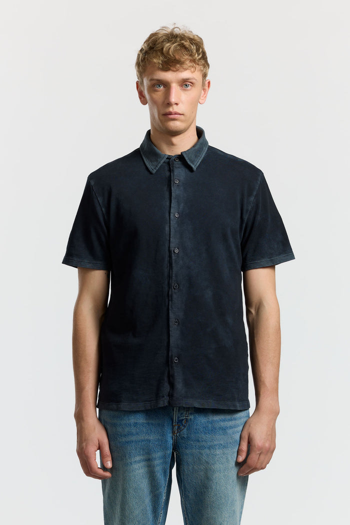 cotton citizen Presley Short Sleeve Buttondown Vintage Black
