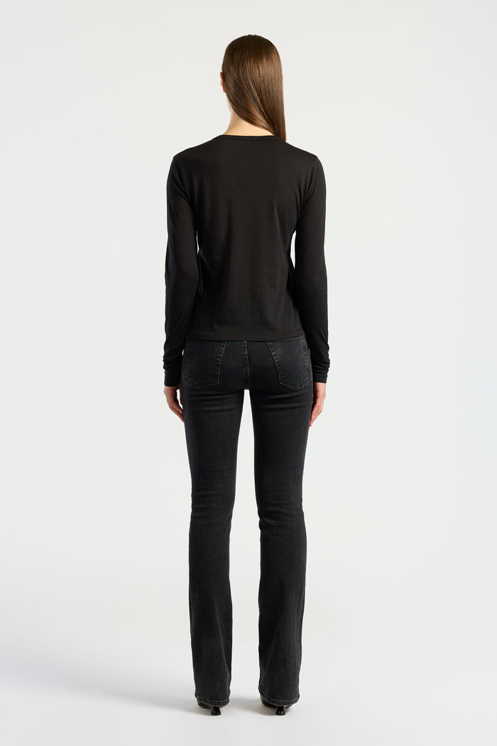 Cotton Citizen Standard Long Sleeve Shirt Jet Black