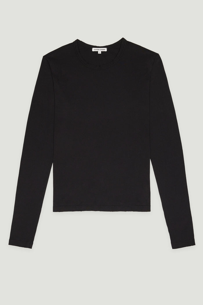 Cotton Citizen Standard Long Sleeve Shirt Jet Black