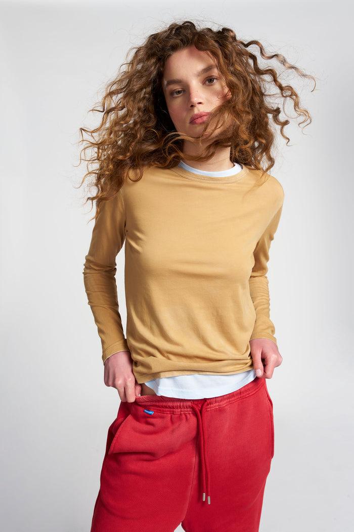 cotton citizen Standard Long Sleeve Shirt Vintage Wheat