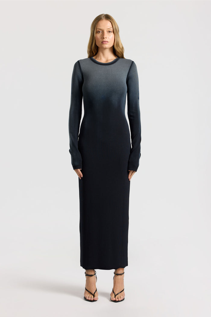 Cotton Citizen Verona Crewneck Maxi Dress Black Cast