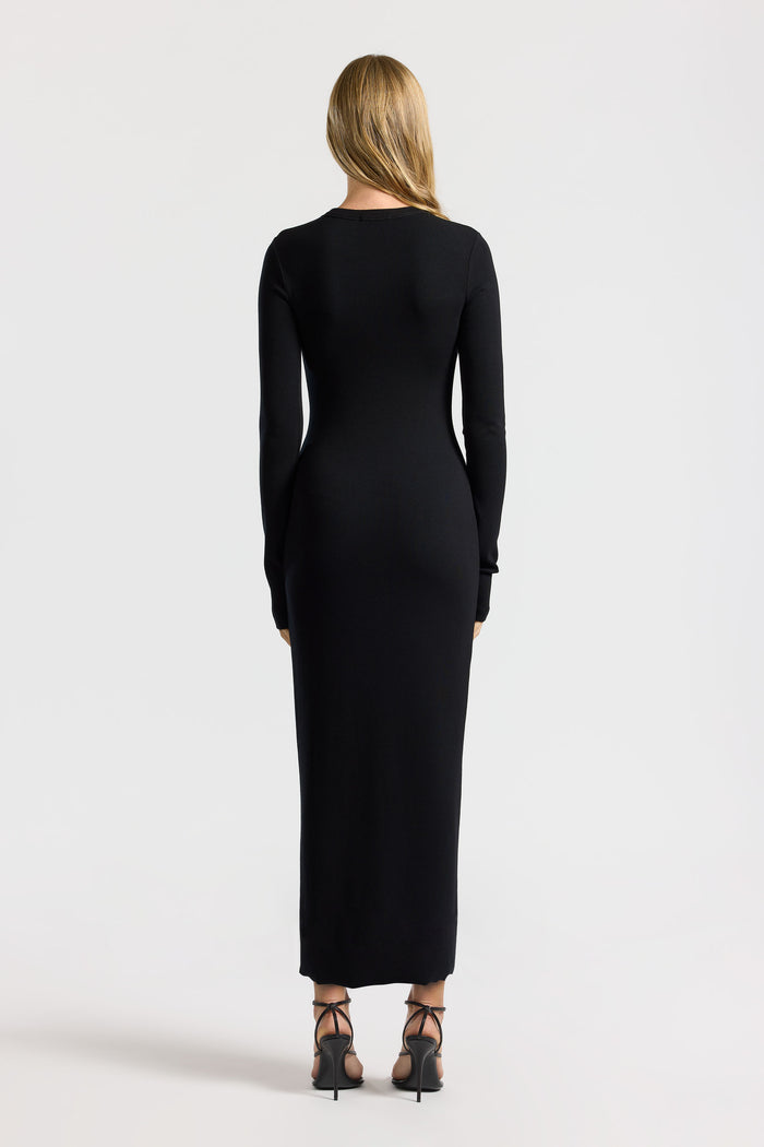 Cotton Citizen Verona Crewneck Maxi Dress Jet Black
