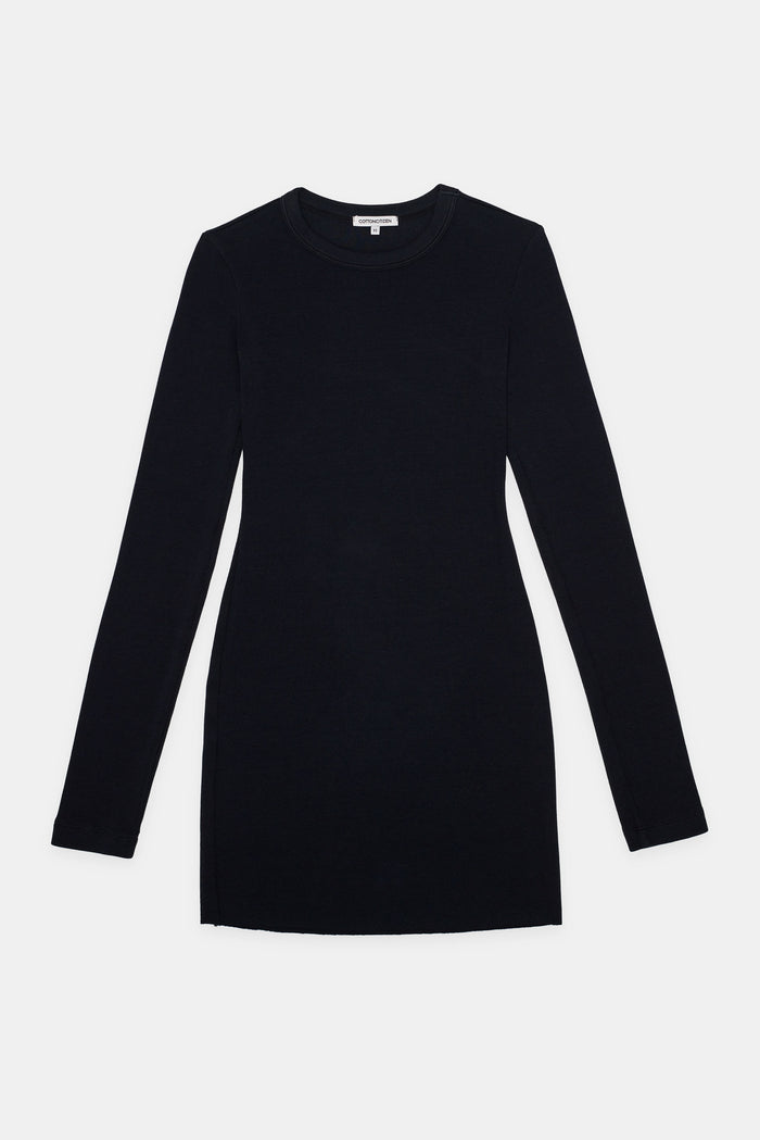 Cotton Citizen Verona Crewneck Mini Dress Jet Black