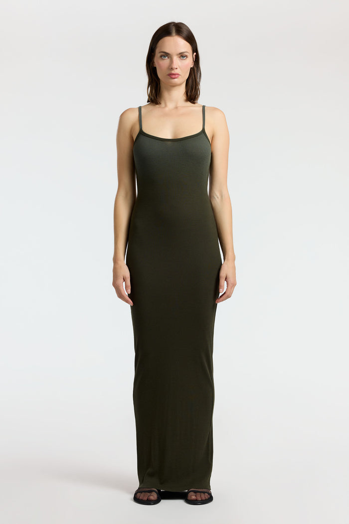 Cotton Citizen Verona Spaghetti Maxi Dress Alpine Cast