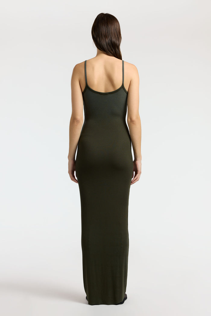 Cotton Citizen Verona Spaghetti Maxi Dress Alpine Cast