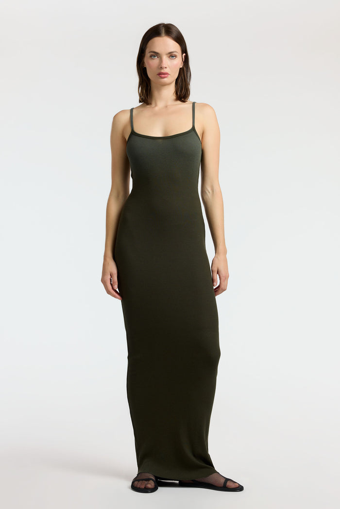 cotton citizen Verona Spaghetti Maxi Dress Alpine Cast