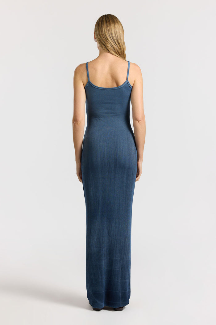 Cotton Citizen Verona Spaghetti Maxi Dress Navy Cast
