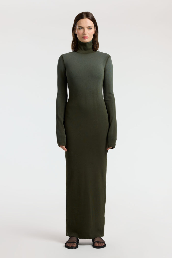 Cotton Citizen Verona Turtleneck Maxi Dress Alpine Cast
