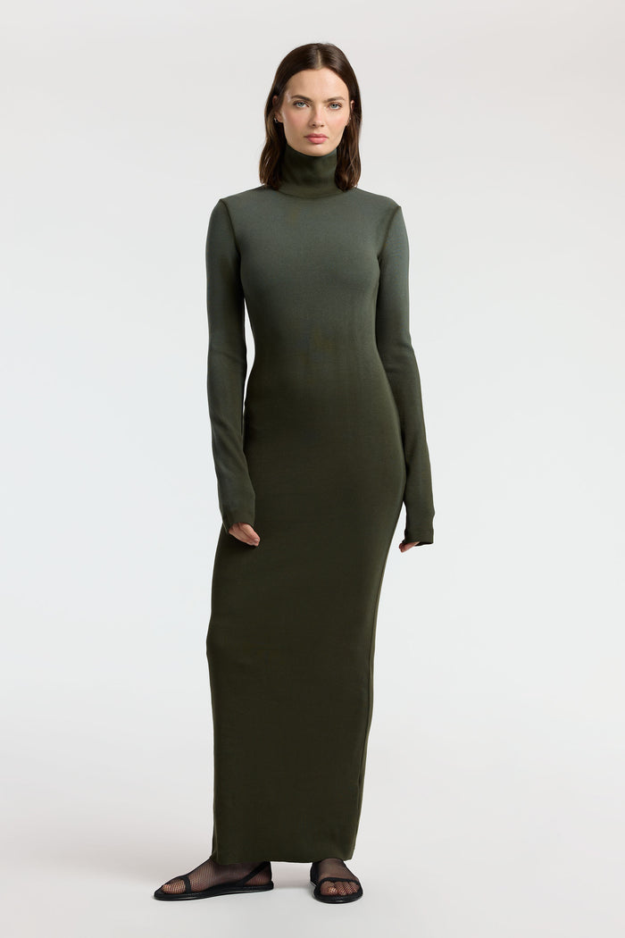 cotton citizen Verona Turtleneck Maxi Dress Alpine Cast