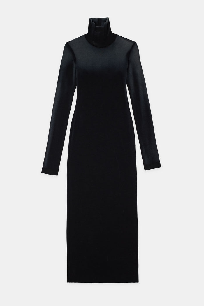 Cotton Citizen Verona Turtleneck Maxi Dress Black Cast