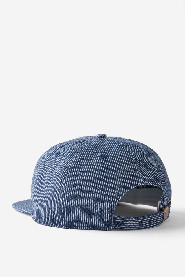 Cotton On 6 Panel Ball Cap Blue And White Stripe/38