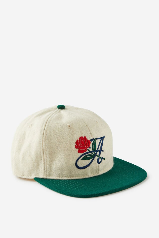 cotton on 6 Panel Ball Cap bone/deep green/monogram