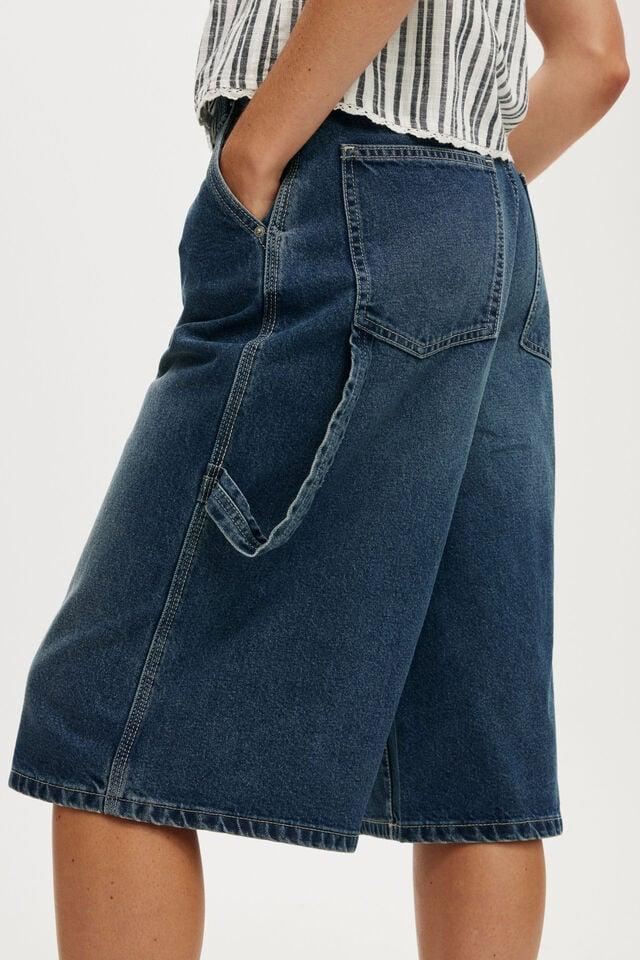 Cotton On 91 Baggy Denim Jort Deepwater Blue/carpenter
