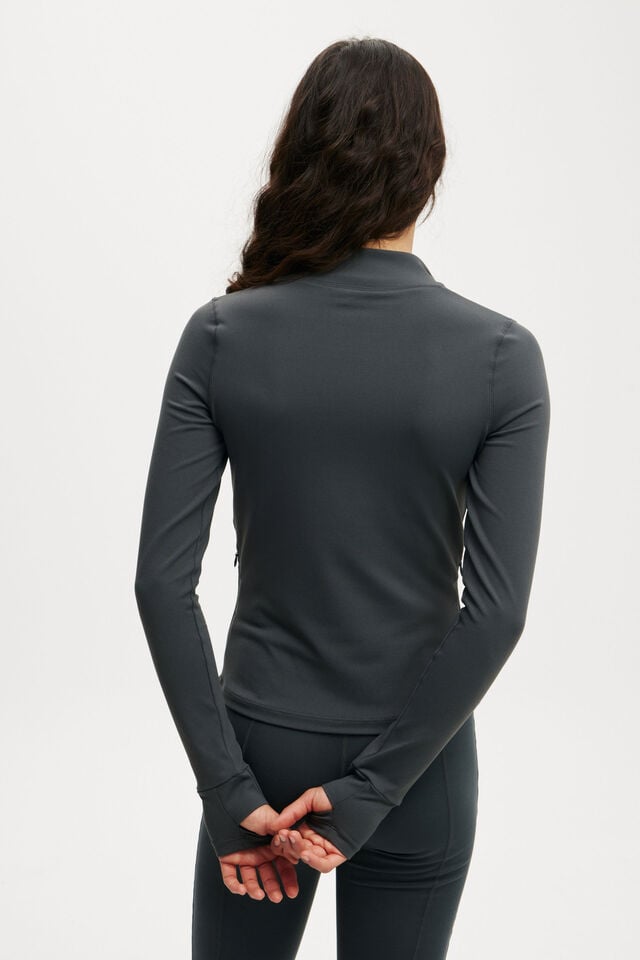 Cotton On Active Core Zip Through Long Sleeve Element Blue