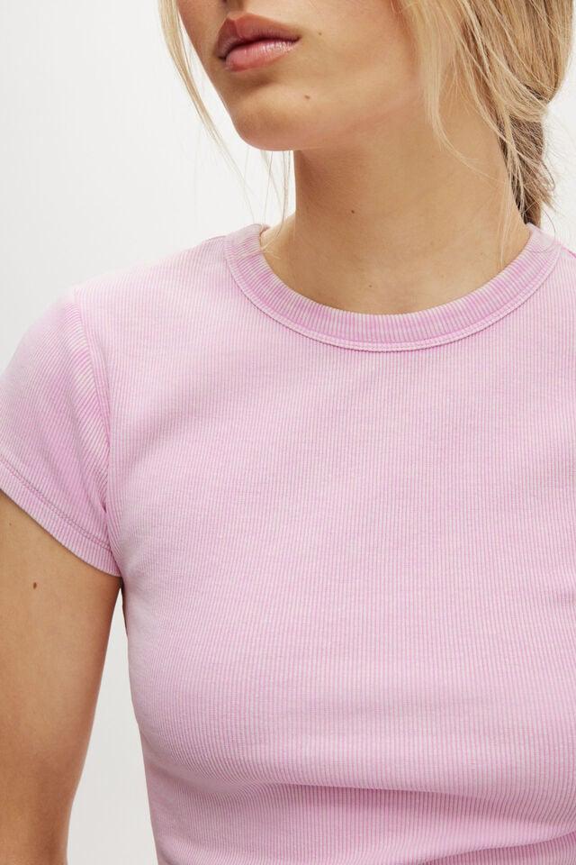 Cotton On Active Curved Hem Baby Tee Washed Pink Lavender
