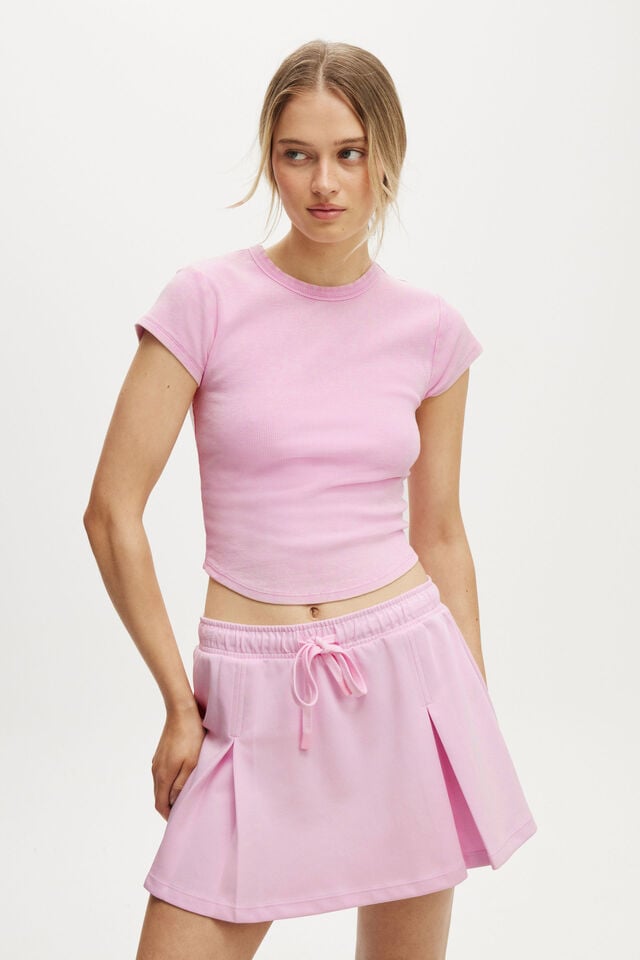 cotton on Active Curved Hem Baby Tee washed pink lavender