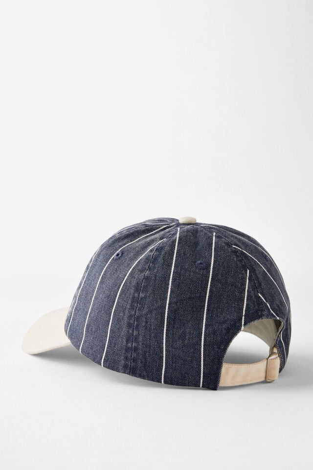 Cotton On Active Graphic Cap Heritage Blue Pinstripe B