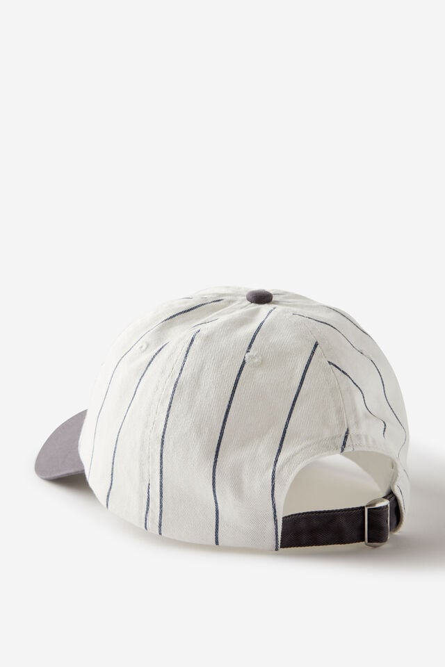 Cotton On Active Graphic Cap White/blue Pinstripe B