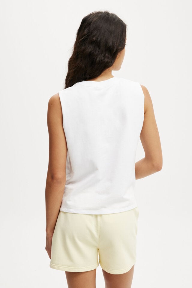 Cotton On Active Graphic Crew Tank White/resort Club