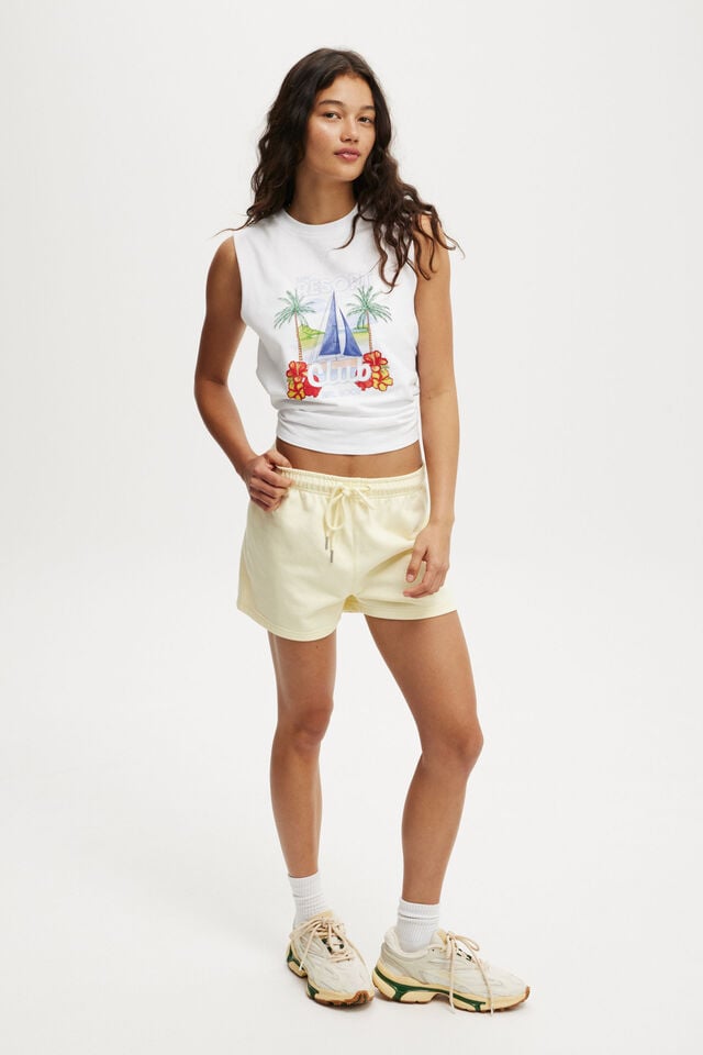 Cotton On Active Graphic Crew Tank White/resort Club