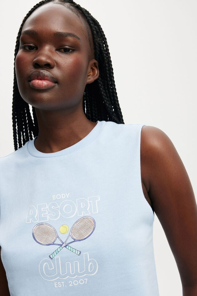 Cotton On Active Graphic Crew Tank Windsurfer/resort Club