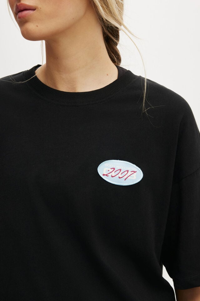 Cotton On Active Graphic Tee Black/bwc Interlaced Badge