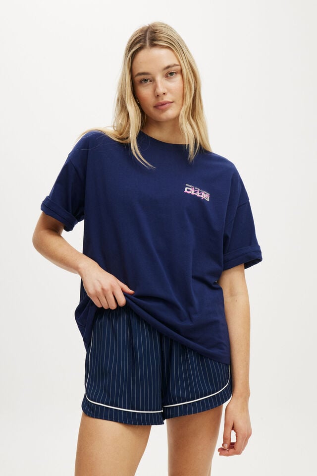 cotton on Active Graphic Tee heritage blue/bwc interlaced