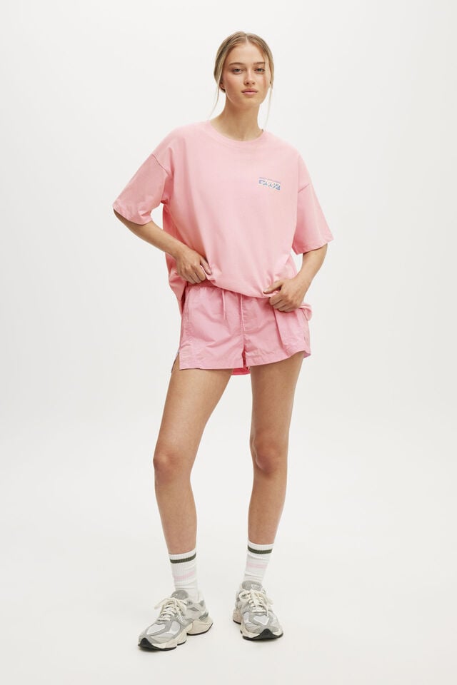 Cotton On Active Graphic Tee Pink Lavender/bwc Interlaced