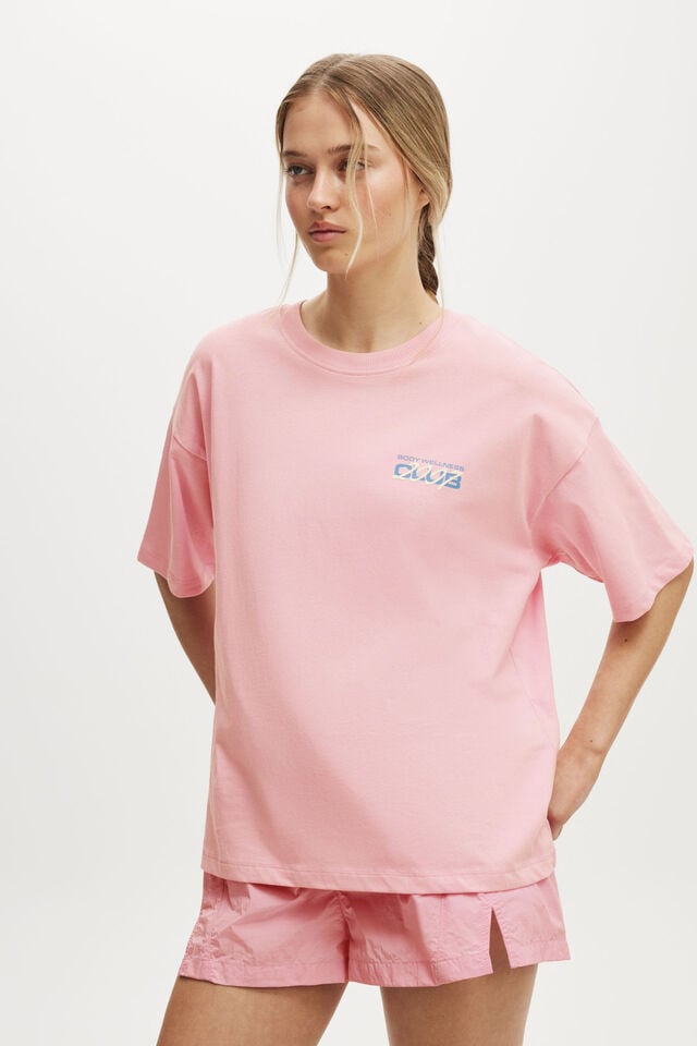 cotton on Active Graphic Tee pink lavender/bwc interlaced