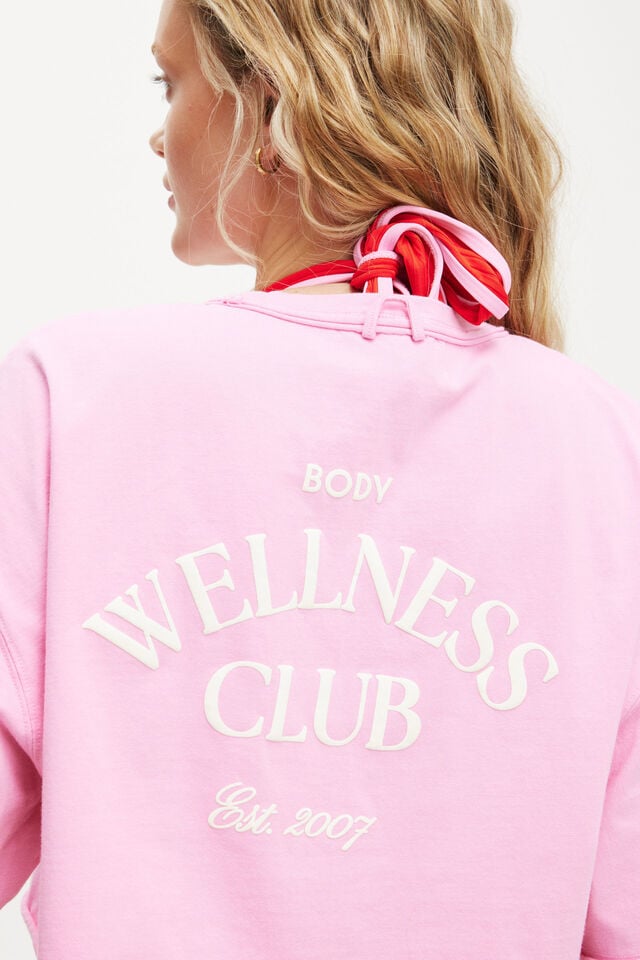 cotton on Active Relaxed Cropped Tshirt millennial pink/coconut milk