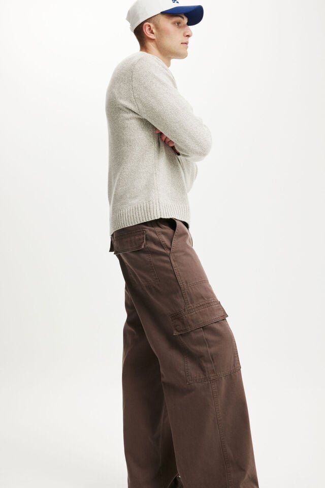 Cotton On Axel Super Baggy Cargo Pant Chocolate Brown