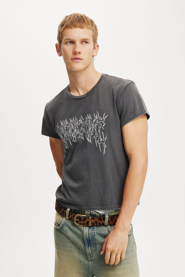 cotton on Baby Graphic T-Shirt faded slate/monokrome