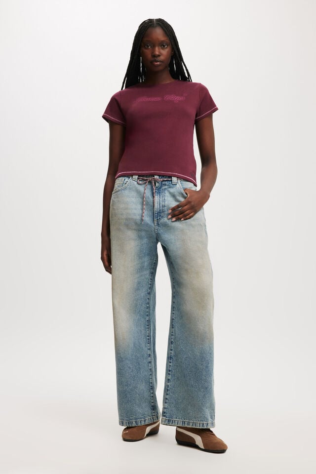 Cotton On Baby Graphic Tee Cosmic Cities/ Sour Cherry