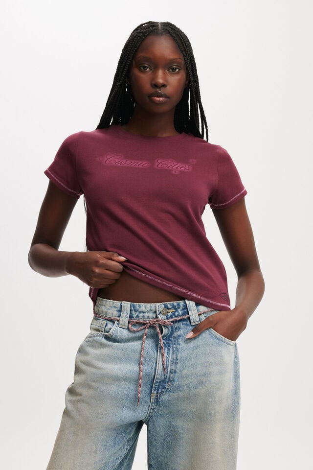 cotton on Baby Graphic Tee cosmic cities/ sour cherry