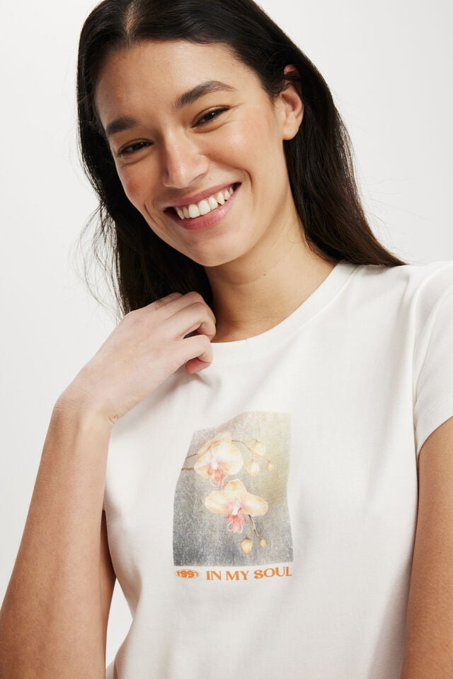 Cotton On Baby Graphic Tee Digital Floral/ Vintage White