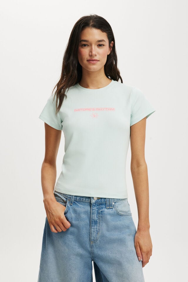 cotton on Baby Graphic Tee natures rhythm / powder green