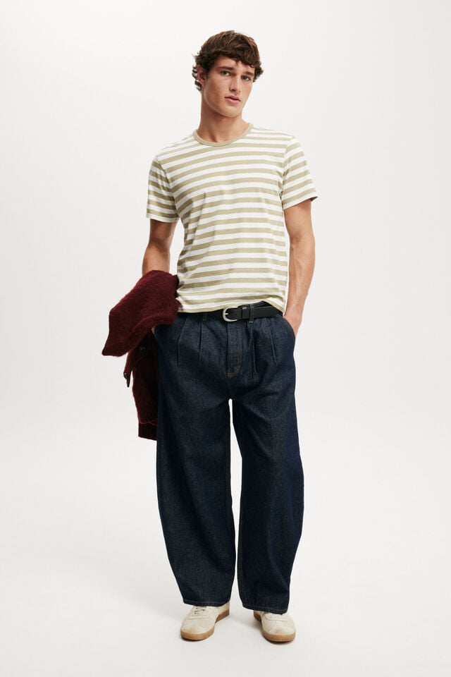 Cotton On Baby T-Shirt Elm/vintage White 50/50 Stripe