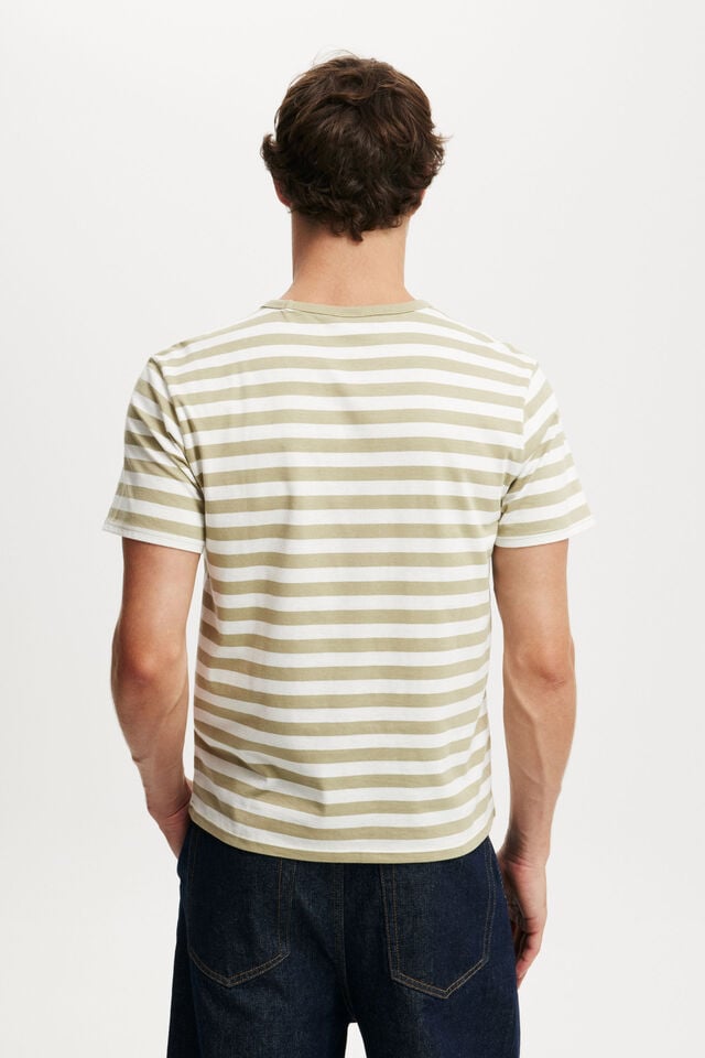 Cotton On Baby T-Shirt Elm/vintage White 50/50 Stripe