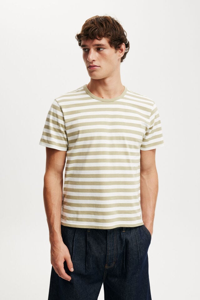 cotton on Baby T-Shirt elm/vintage white 50/50 stripe
