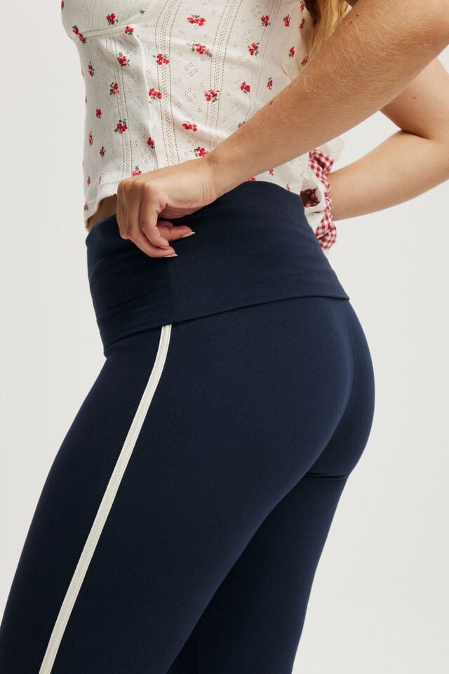 Cotton On Bella Bootleg Pant Winter Night Sporty Stripe