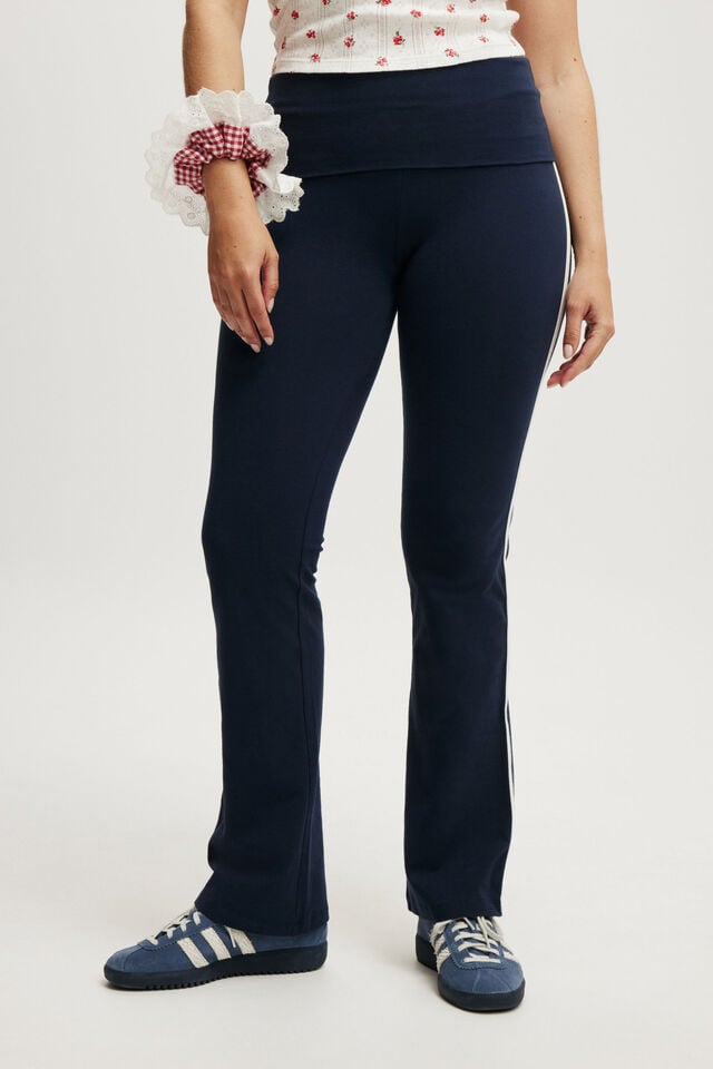 Cotton On Bella Bootleg Pant Winter Night Sporty Stripe