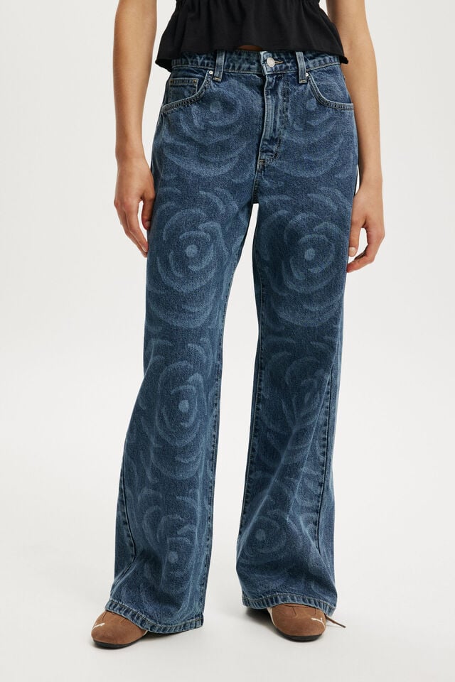 Cotton On Bianca Simpson Relaxed Wide Jean Lcn Bianca Simpson/ Atlantic Blue
