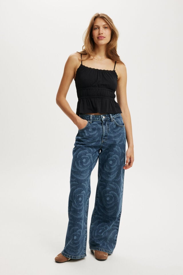 cotton on Bianca Simpson Relaxed Wide Jean lcn bianca simpson/ atlantic blue