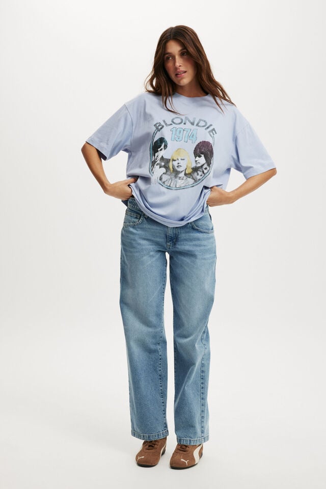 Cotton On Blondie Boxy Graphic Tee Lcn Blondie/ Dusk Blue