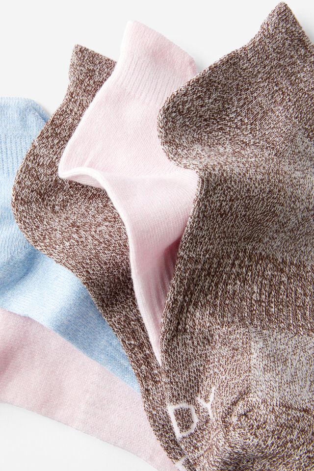 Cotton On Body 5Pk Ankle Sport Sock French Roast Multi