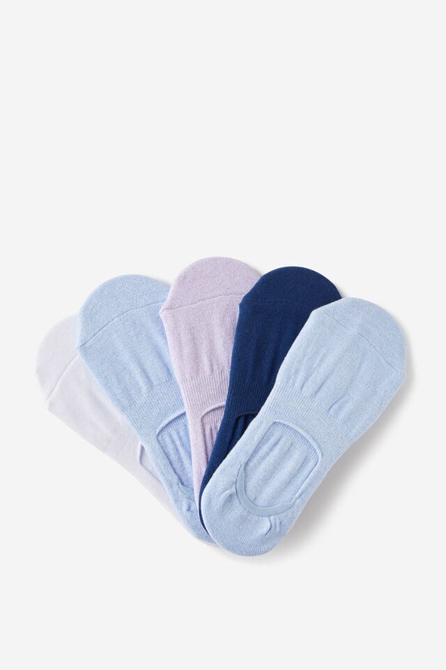 cotton on Body Invisible Socks 5Pk windsurfer / purple rose