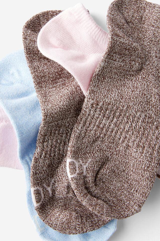 Cotton On Body Low Cut Sneaker Socks 5Pk French Roast Multi