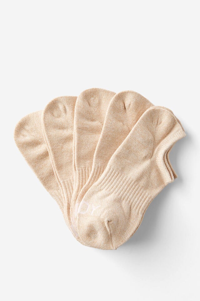 cotton on Body Low Cut Sneaker Socks 5Pk oatmeal marle