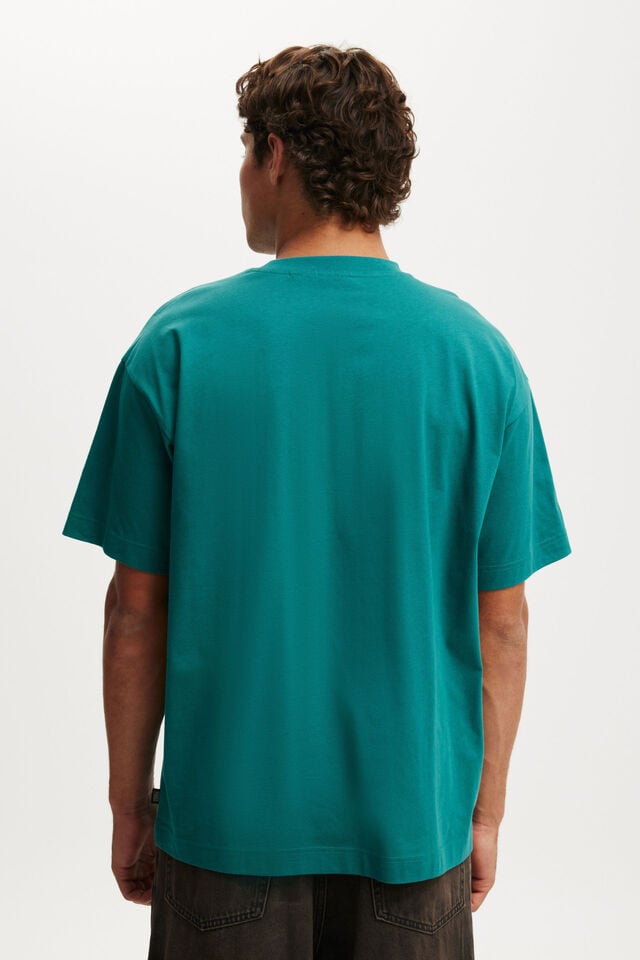 Cotton On Boston Celtics Box Fit T-Shirt Lcn Nba Deep Sea Teal/ Boston Celtics Tonal S