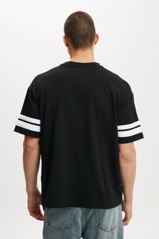 Cotton On Box Fit College T-Shirt Black/greenwich Nyc